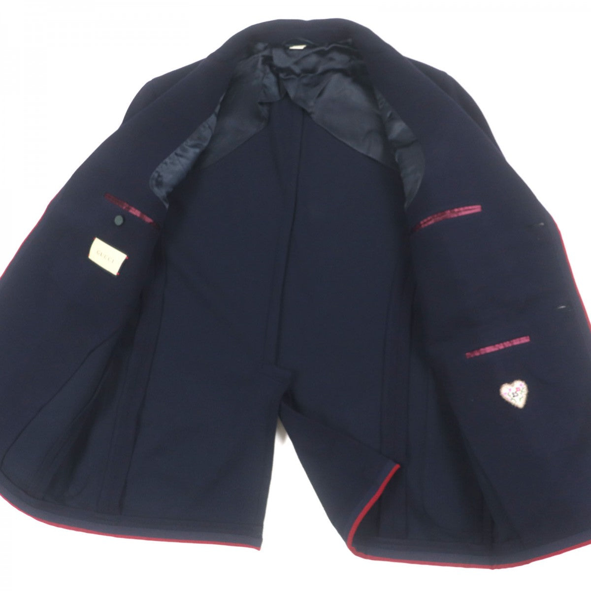 GUCCI tailored jacket 645195 wool Dark navy 52