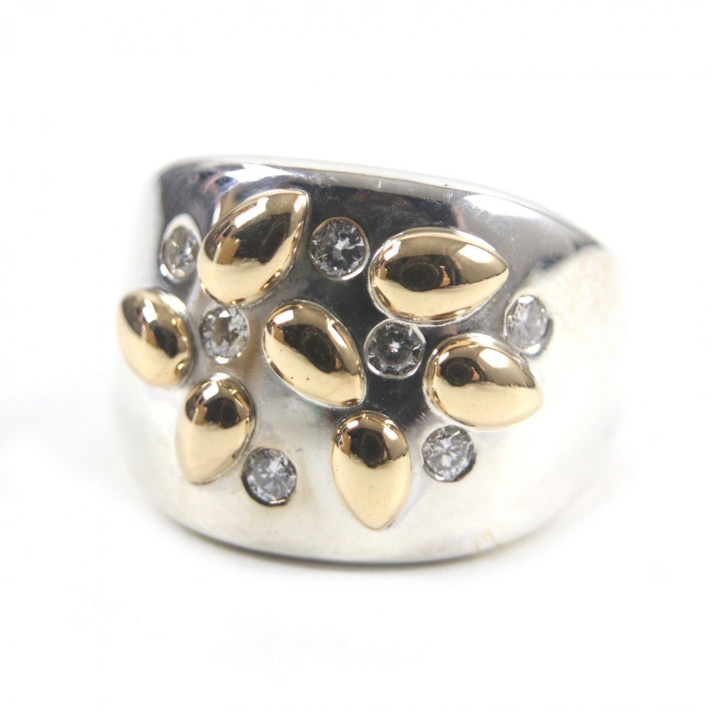 HERMES Ring 925 Silver Gaucho Ring 52