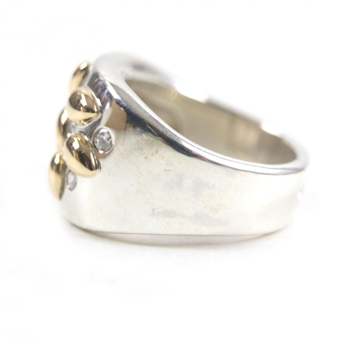HERMES Ring 925 Silver Gaucho Ring 52