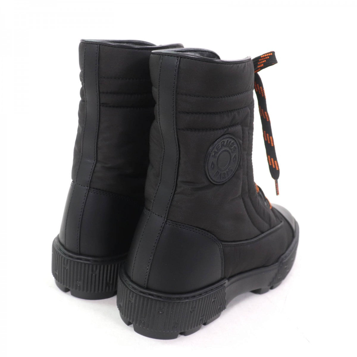 HERMES short boots Calf leather black fresh 37