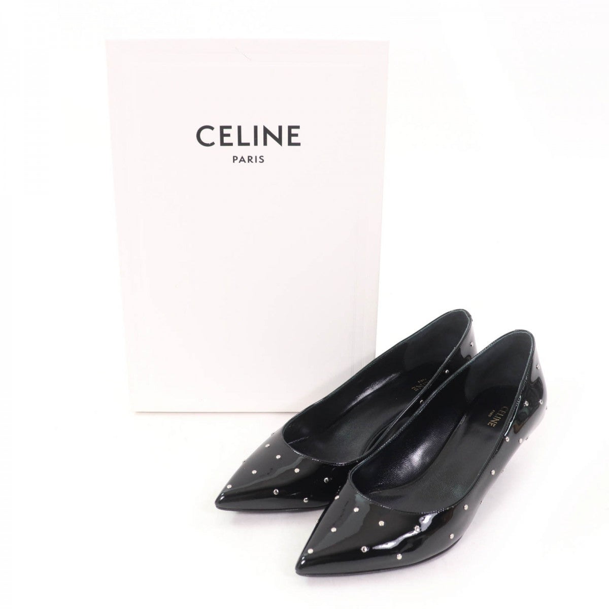 CELINE pumps Patent leather black 36.5