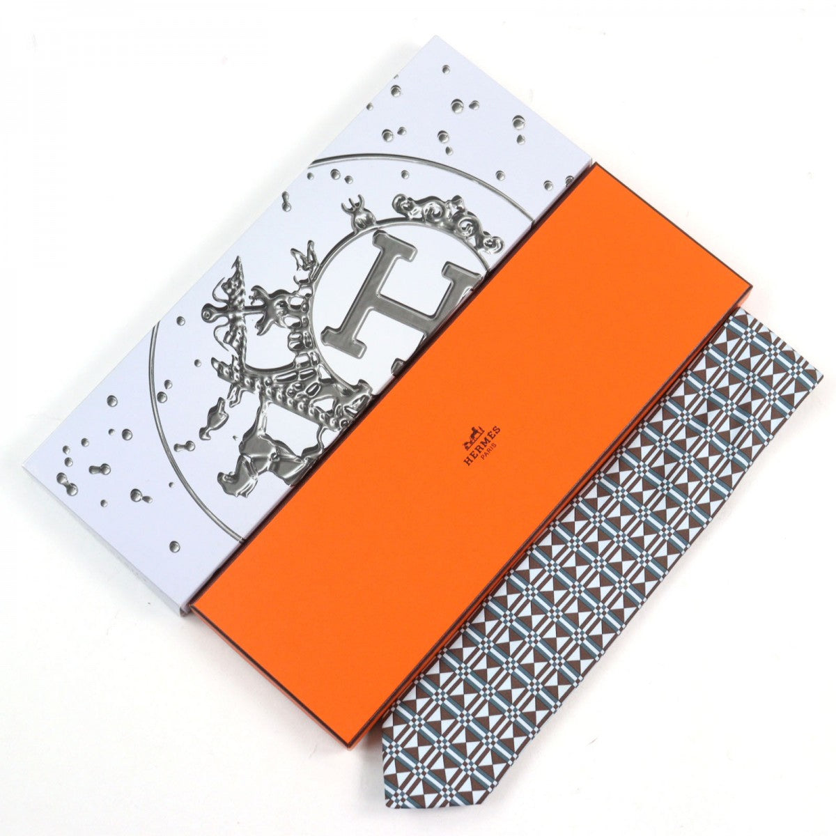 HERMES tie silk multicolor CRAVATE
