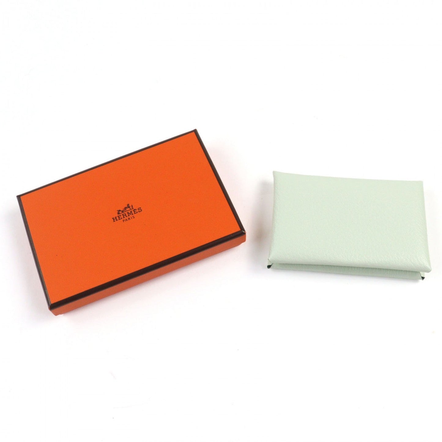 HERMES Coin case Shave Veil Fizz Mint Calvi Verso