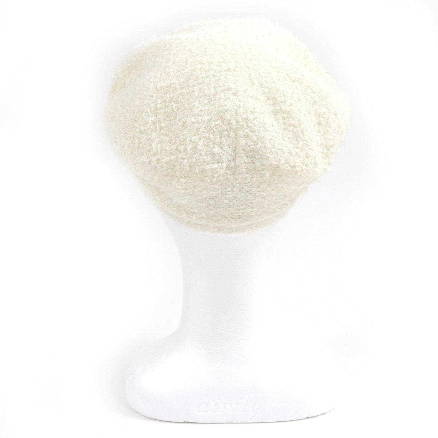 CHANEL beret 19V polyamide white M