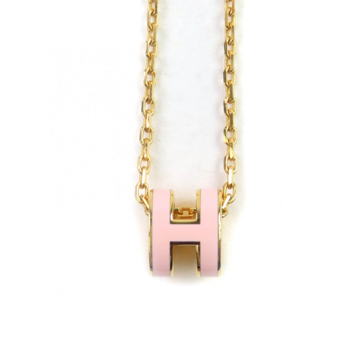 HERMES Necklace ー Gold pink Pop H MINI Pop Ash Mini