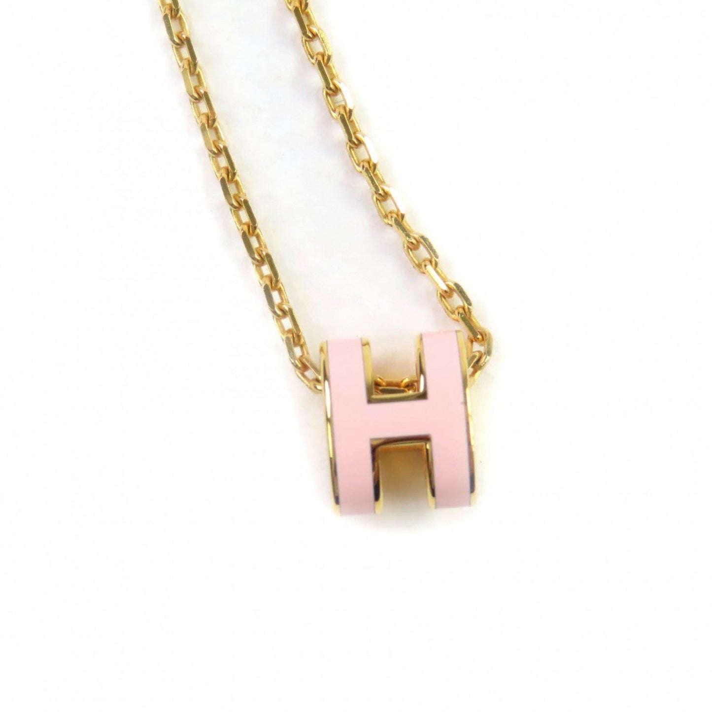 HERMES Necklace ー Gold pink Pop H MINI Pop Ash Mini