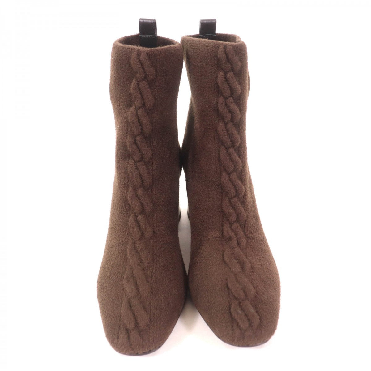 HERMES short boots knit Brown Volver 60 37