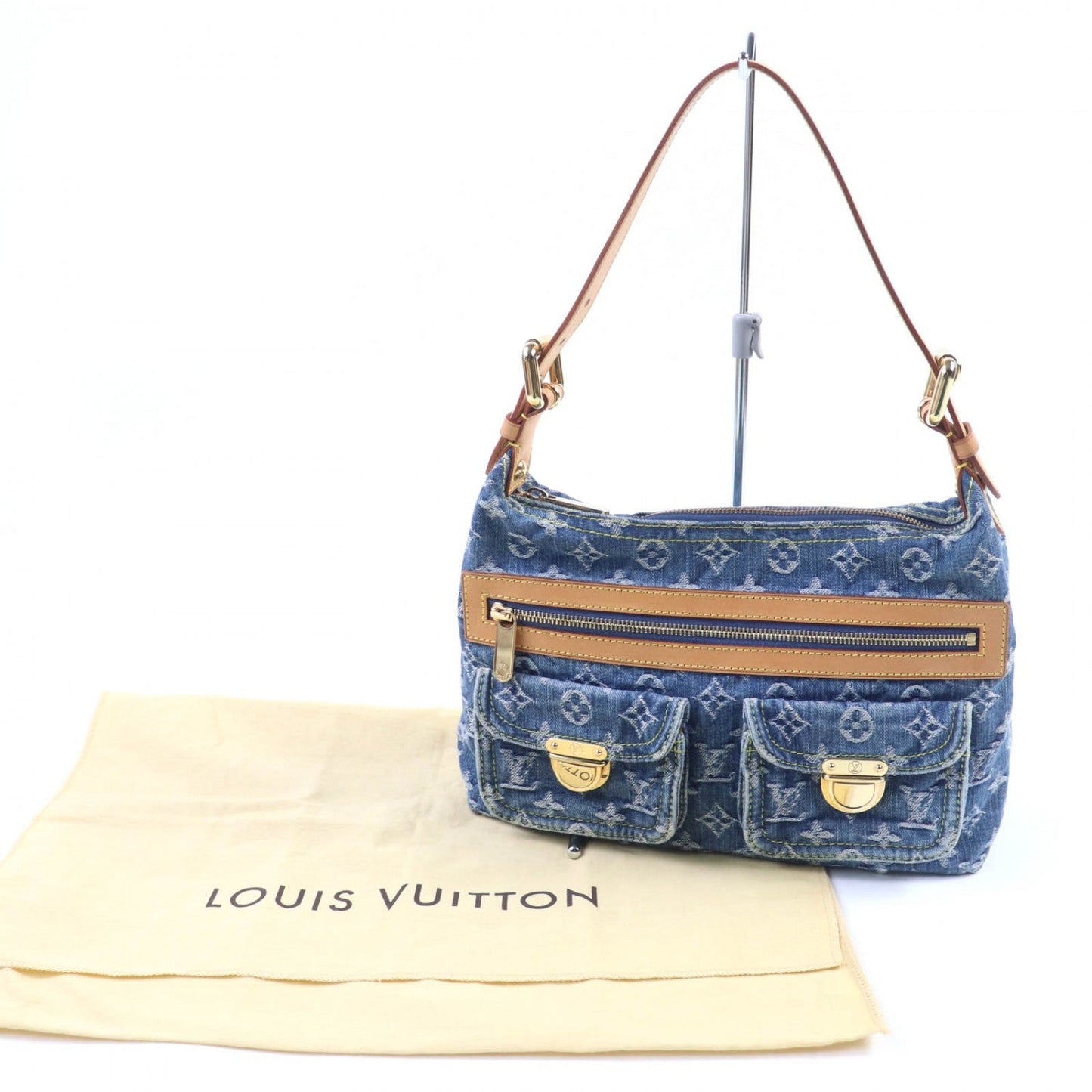 LOUIS VUITTON Handbag M95049 Monogram denim blue Monogram Denim Buggy PM