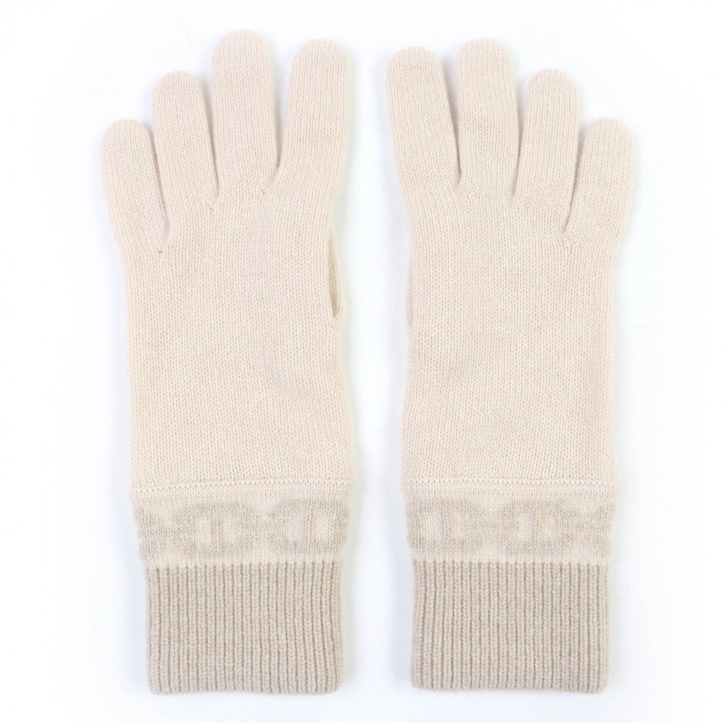 HERMES gloves cashmere beige Heaven M