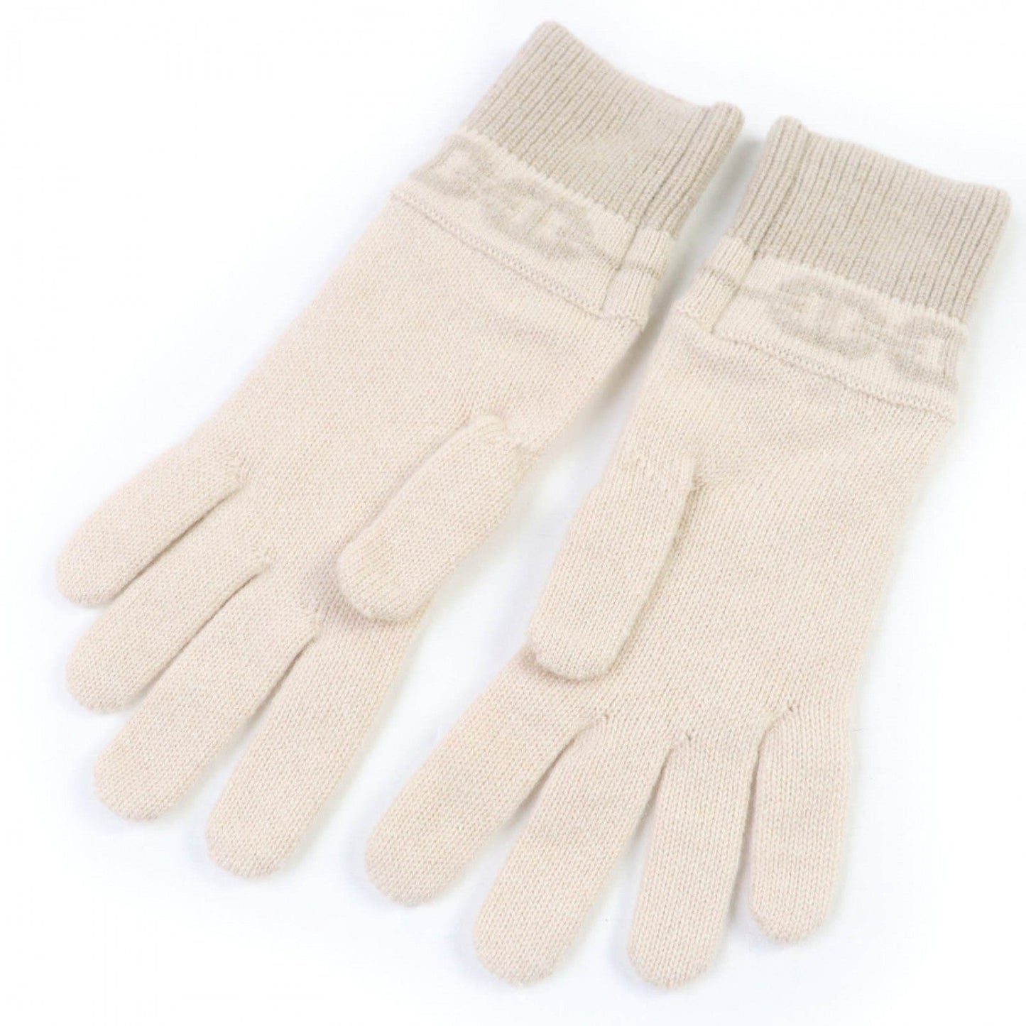 HERMES gloves cashmere beige Heaven M