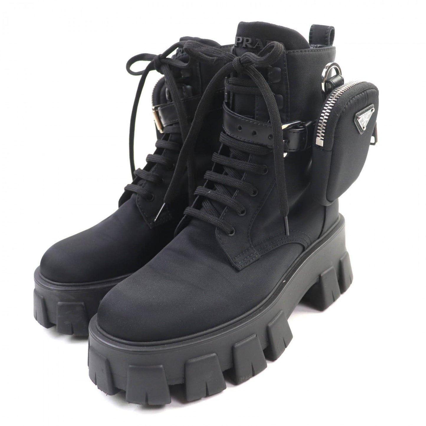 PRADA short boots 1T549M Nylon black monolith 35 1/2
