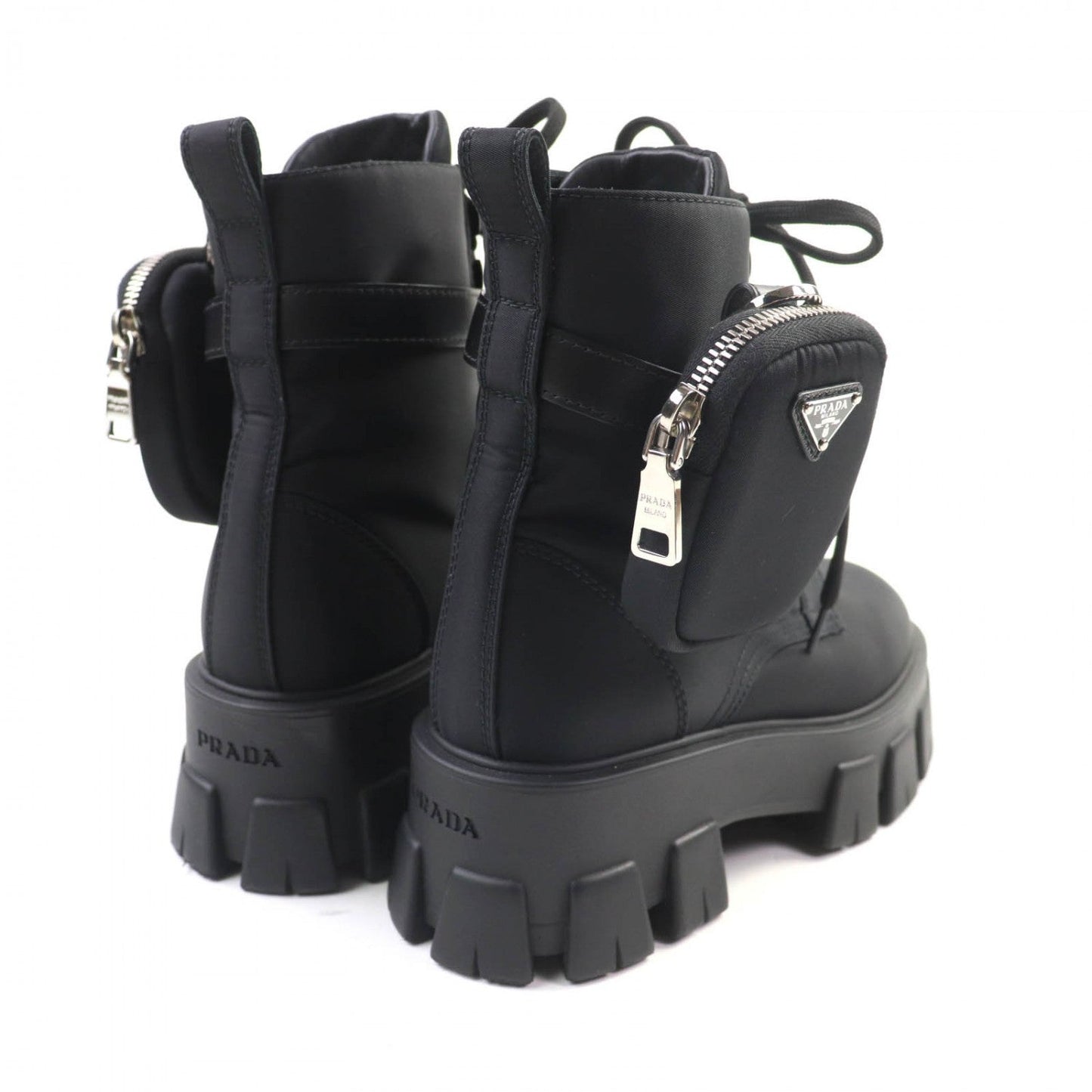 PRADA short boots 1T549M Nylon black monolith 35 1/2
