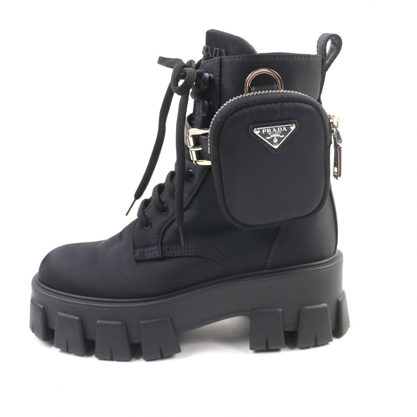 PRADA short boots 1T549M Nylon black monolith 35 1/2