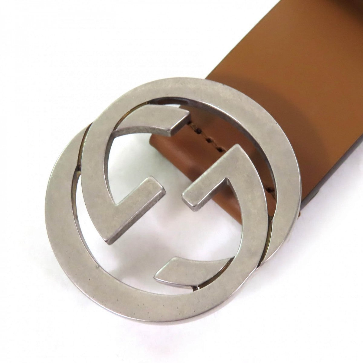 GUCCI belt 546389 leather Brown 85ã»34