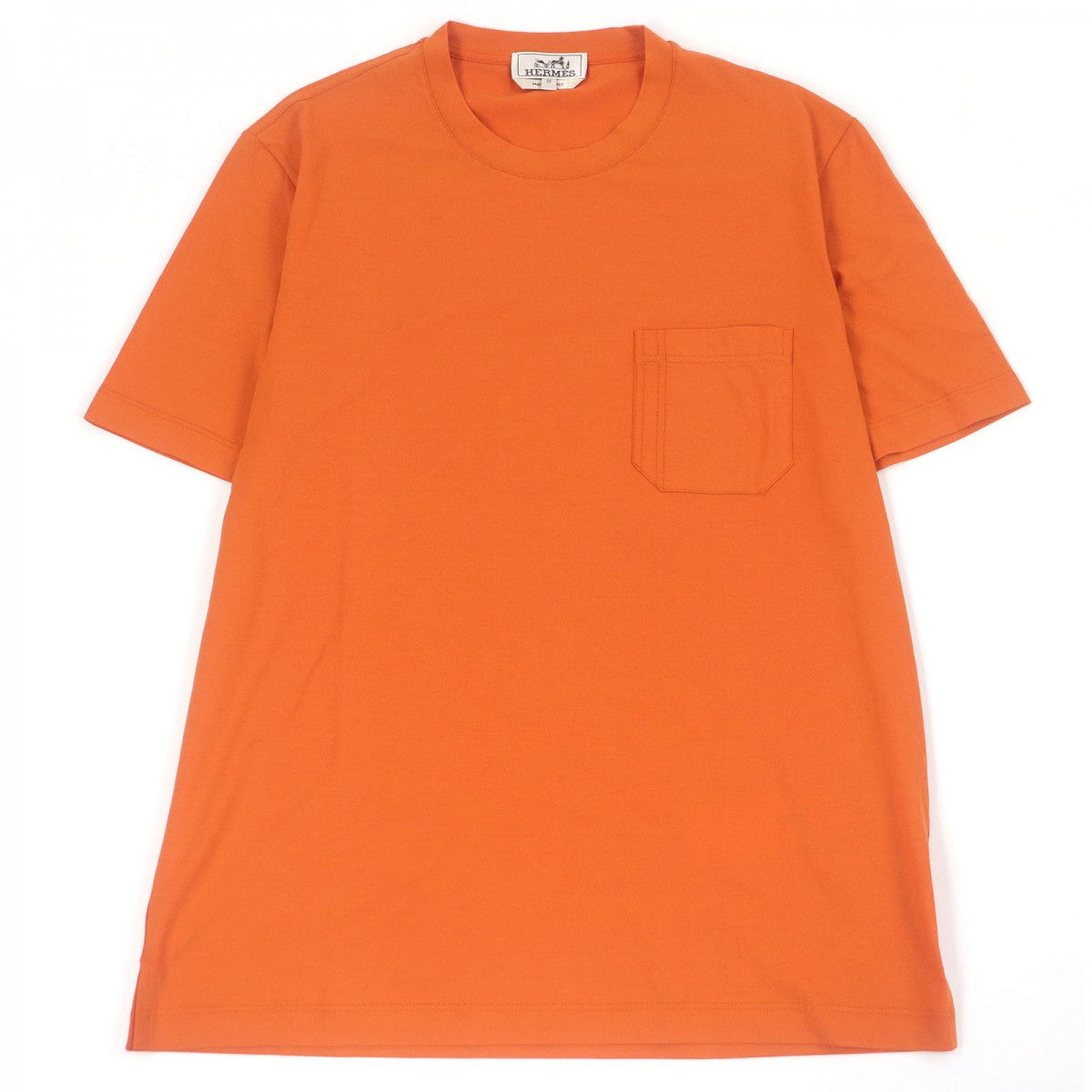 HERMES Short sleeve T-shirt cotton Orange M