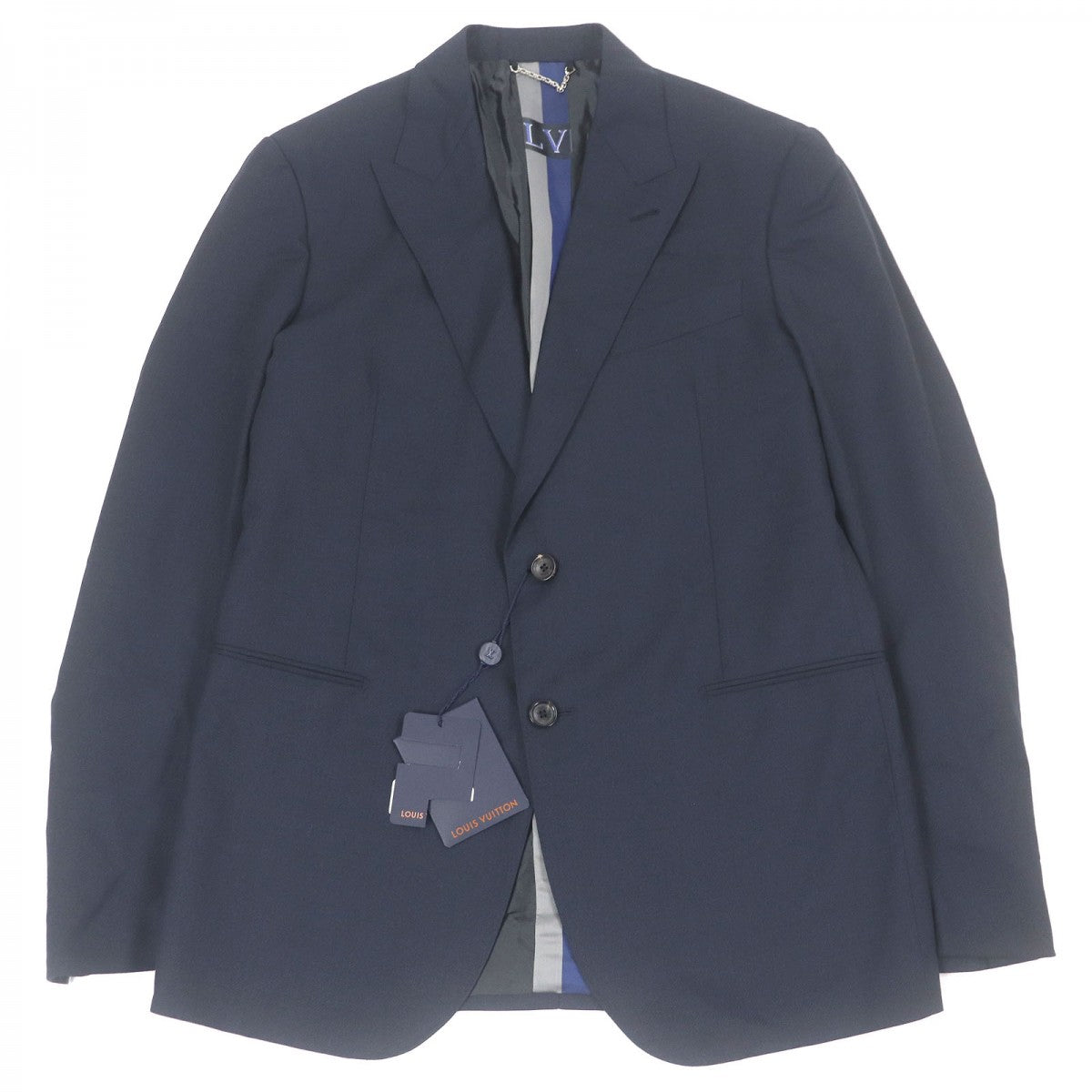 LOUIS VUITTON tailored jacket wool Navy PONT NEUF FIT 50