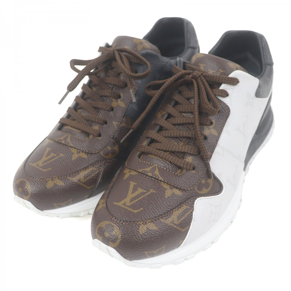 LOUIS VUITTON Low cut sneakers leather White brown black LV Runaway Line 7