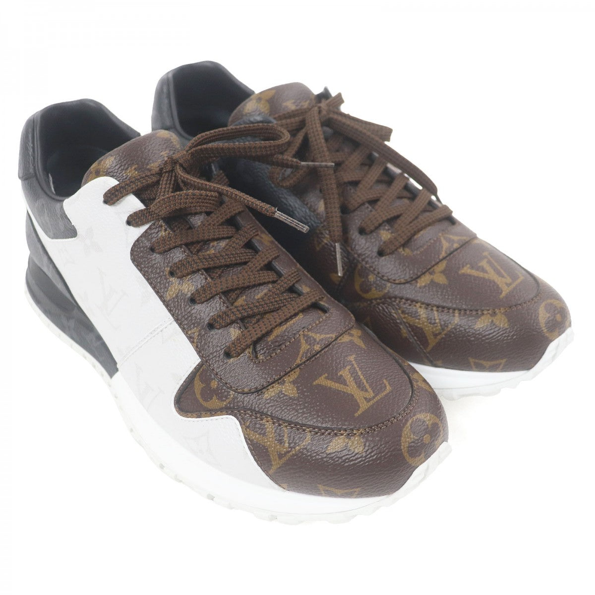 LOUIS VUITTON Low cut sneakers leather White brown black LV Runaway Line 7