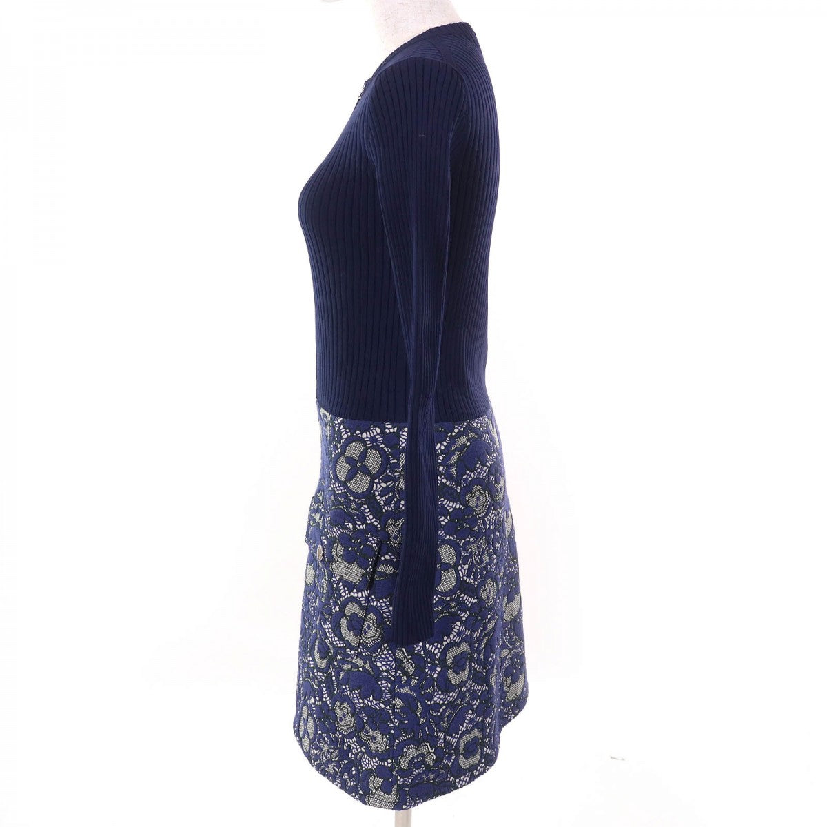 LOUIS VUITTON one piece Nylon Navy XS
