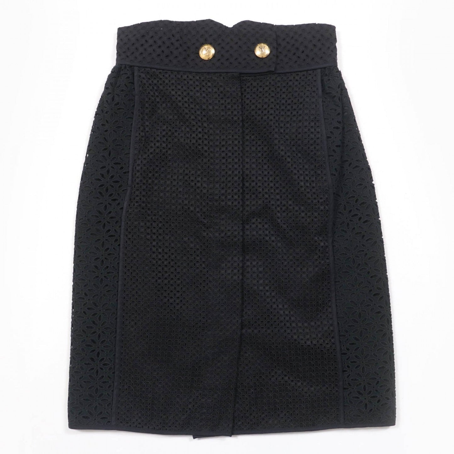 LOUIS VUITTON skirt cotton black 36