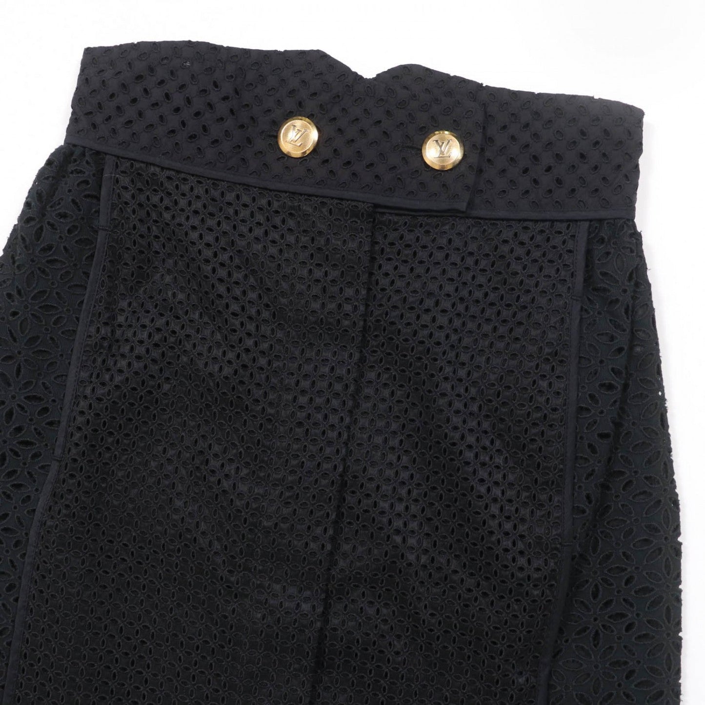 LOUIS VUITTON skirt cotton black 36