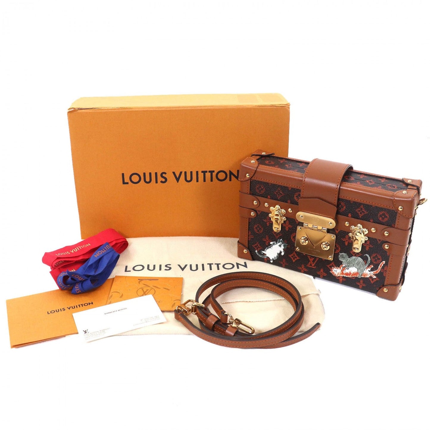 LOUIS VUITTON Shoulder Bag M44407 Transformed monogram canvas Brown Petite Malle Transformed Catgram