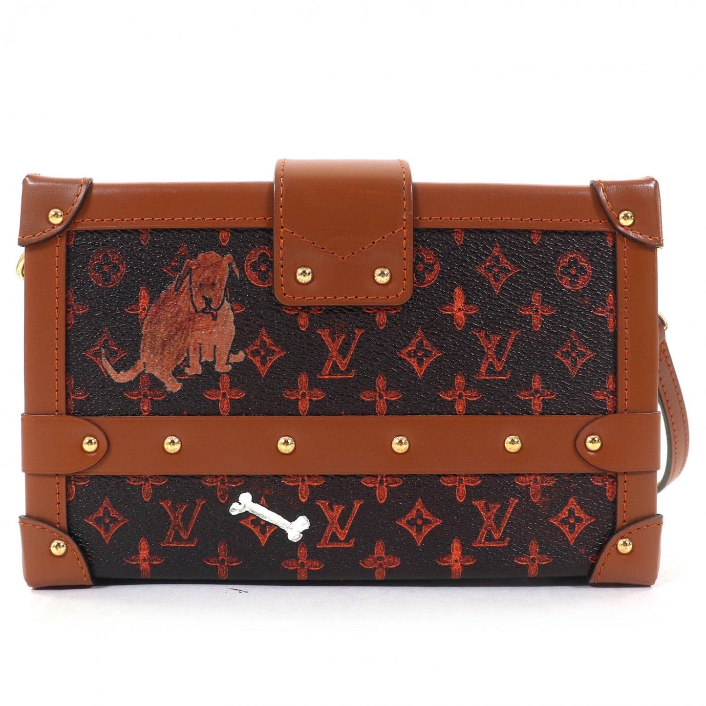 LOUIS VUITTON Shoulder Bag M44407 Transformed monogram canvas Brown Petite Malle Transformed Catgram
