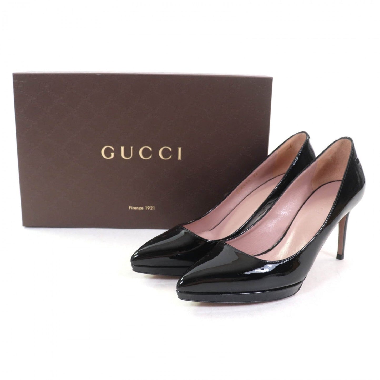 GUCCI pumps 388314 Patent leather black 36