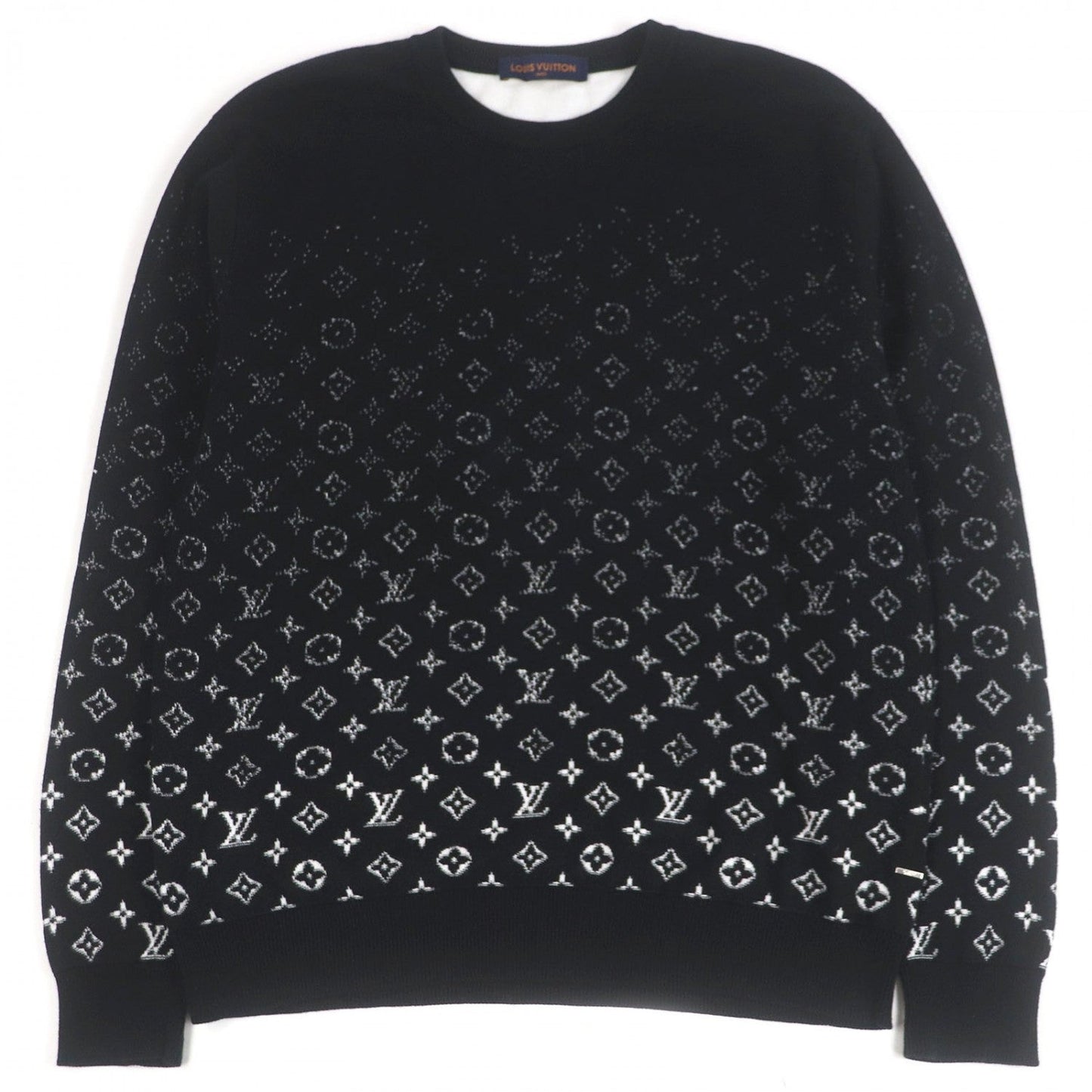 LOUIS VUITTON sweater cotton black monogram gradient L