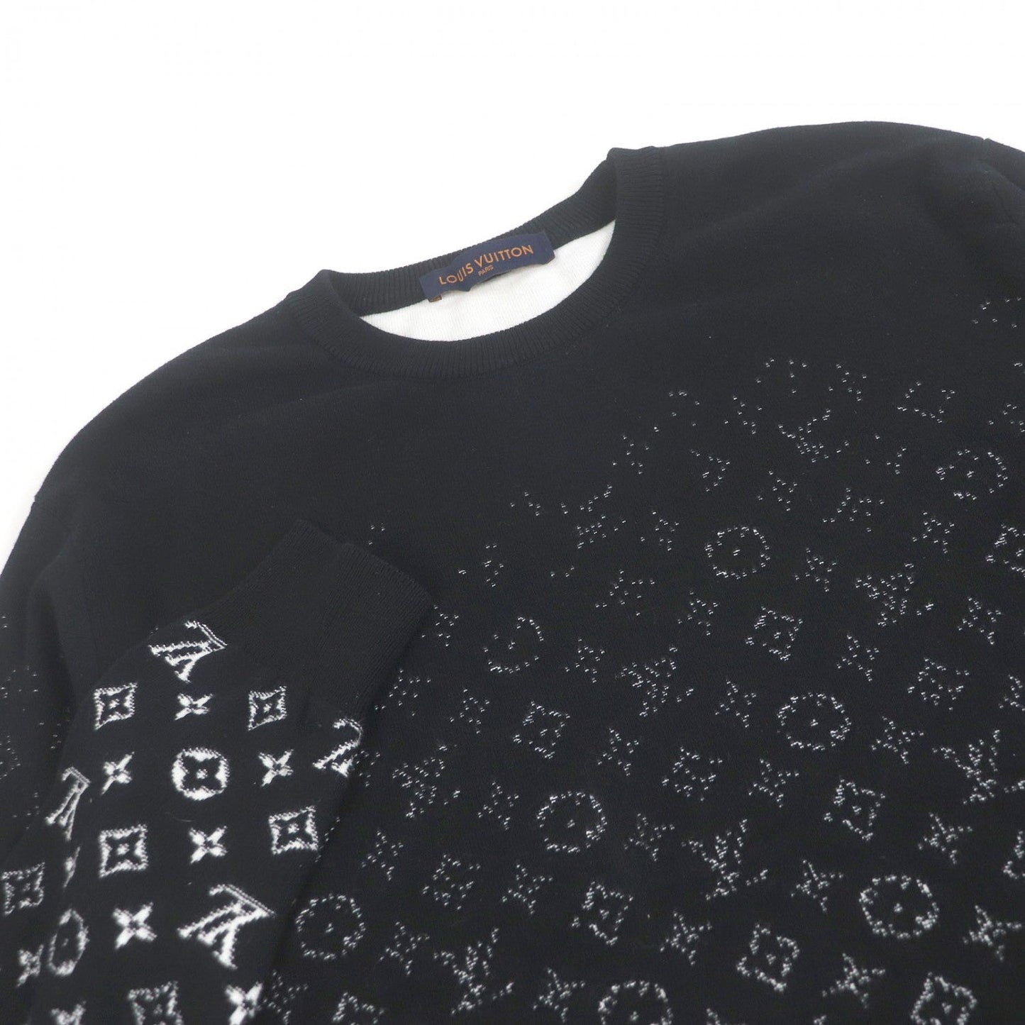 LOUIS VUITTON sweater cotton black monogram gradient L