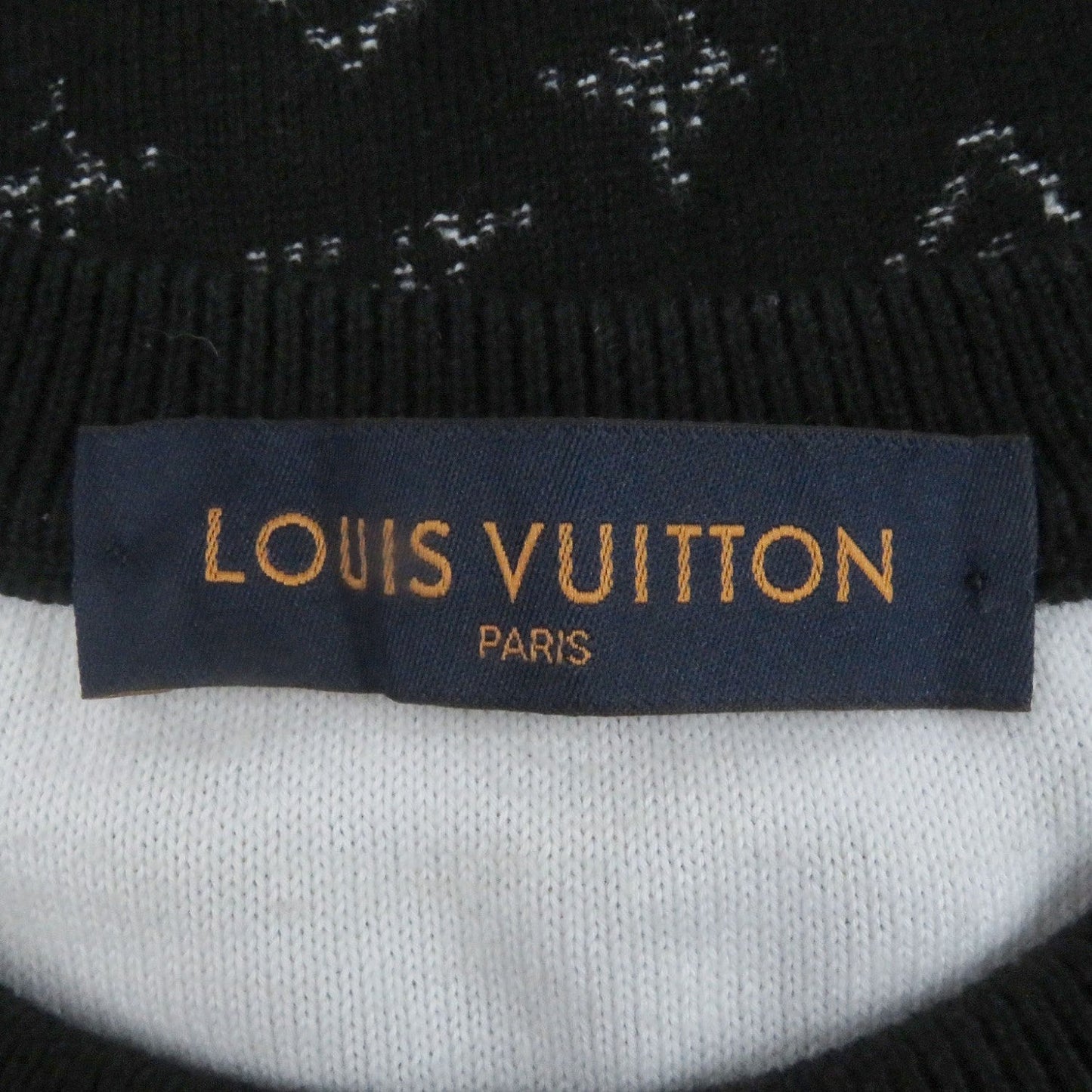 LOUIS VUITTON sweater cotton black monogram gradient L