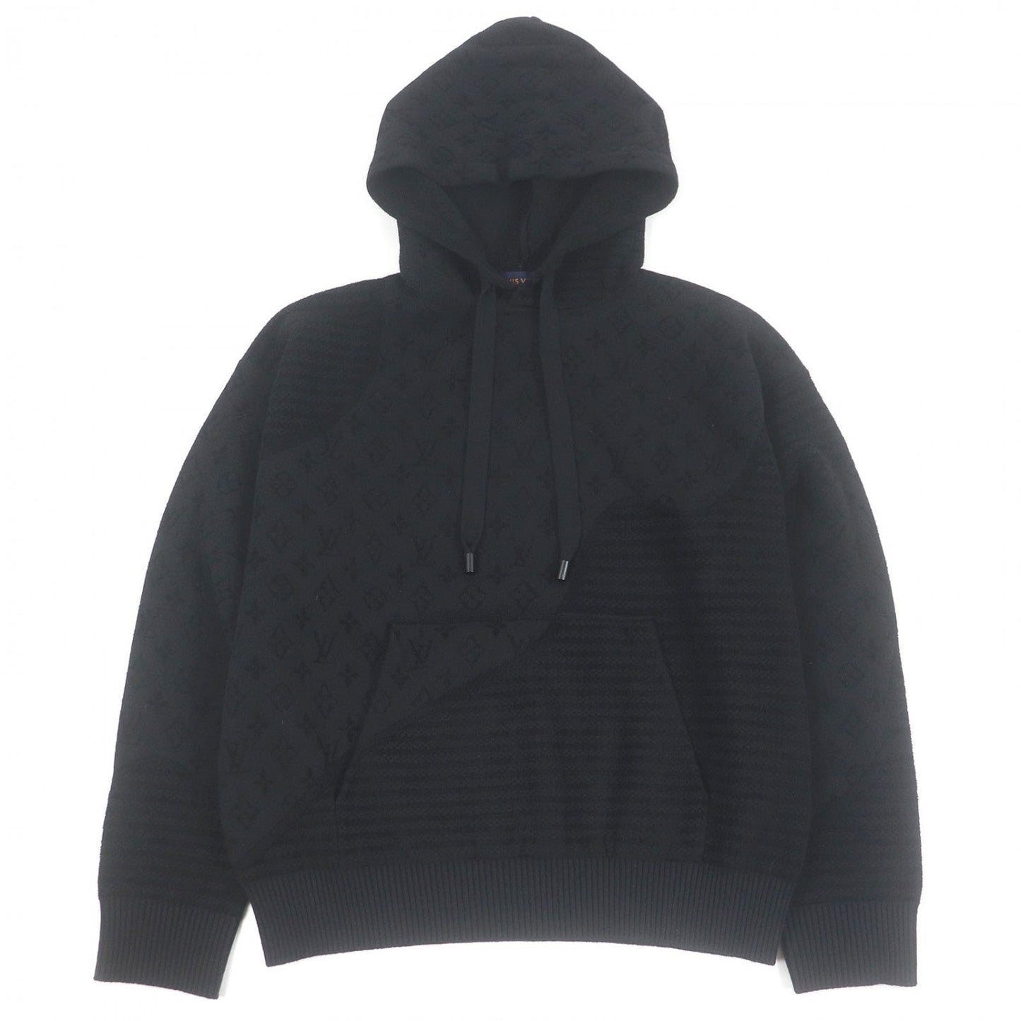 LOUIS VUITTON Hoodie 1AHCMW wool black Graphic Jacquard Hoodie S