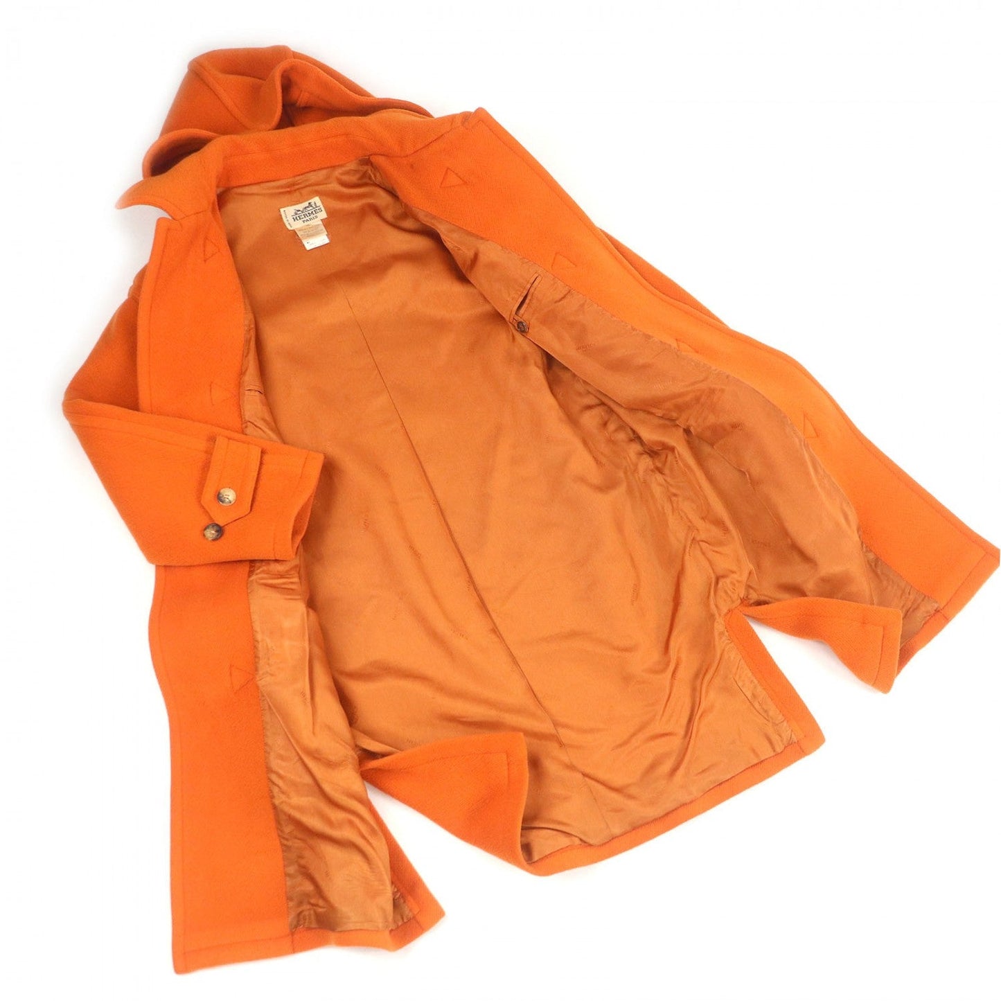 HERMES coat hair Orange 46