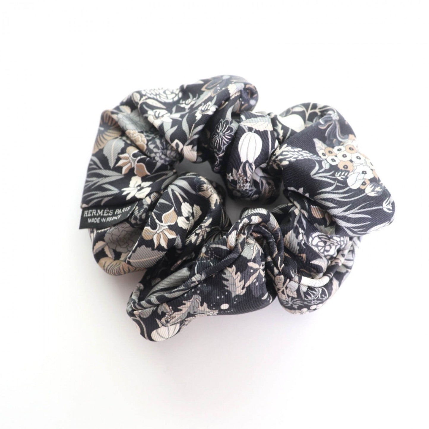 HERMES hair accessory silk Multi Scrunchie Claudia Bloom