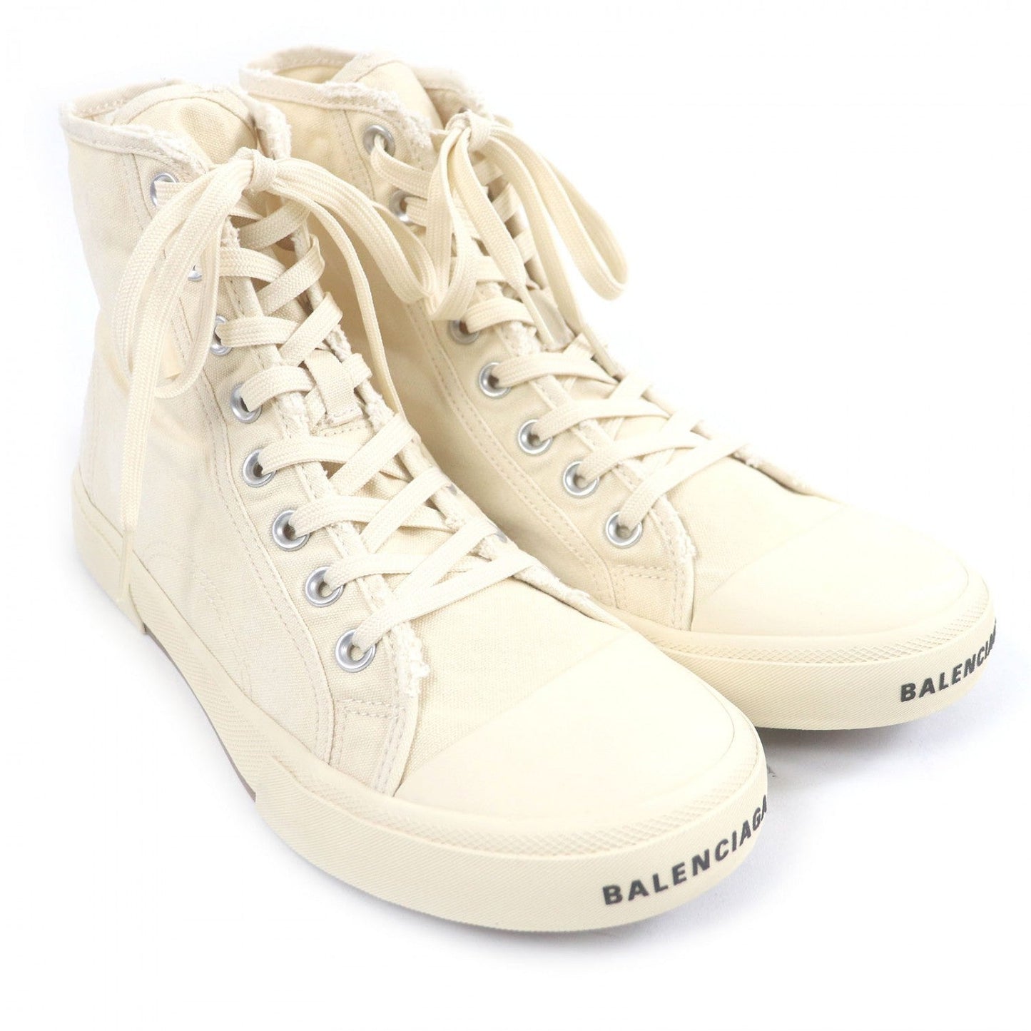 BALENCIAGA High cut sneakers 688752 canvas Ivory PARIS HIGH TOP 43