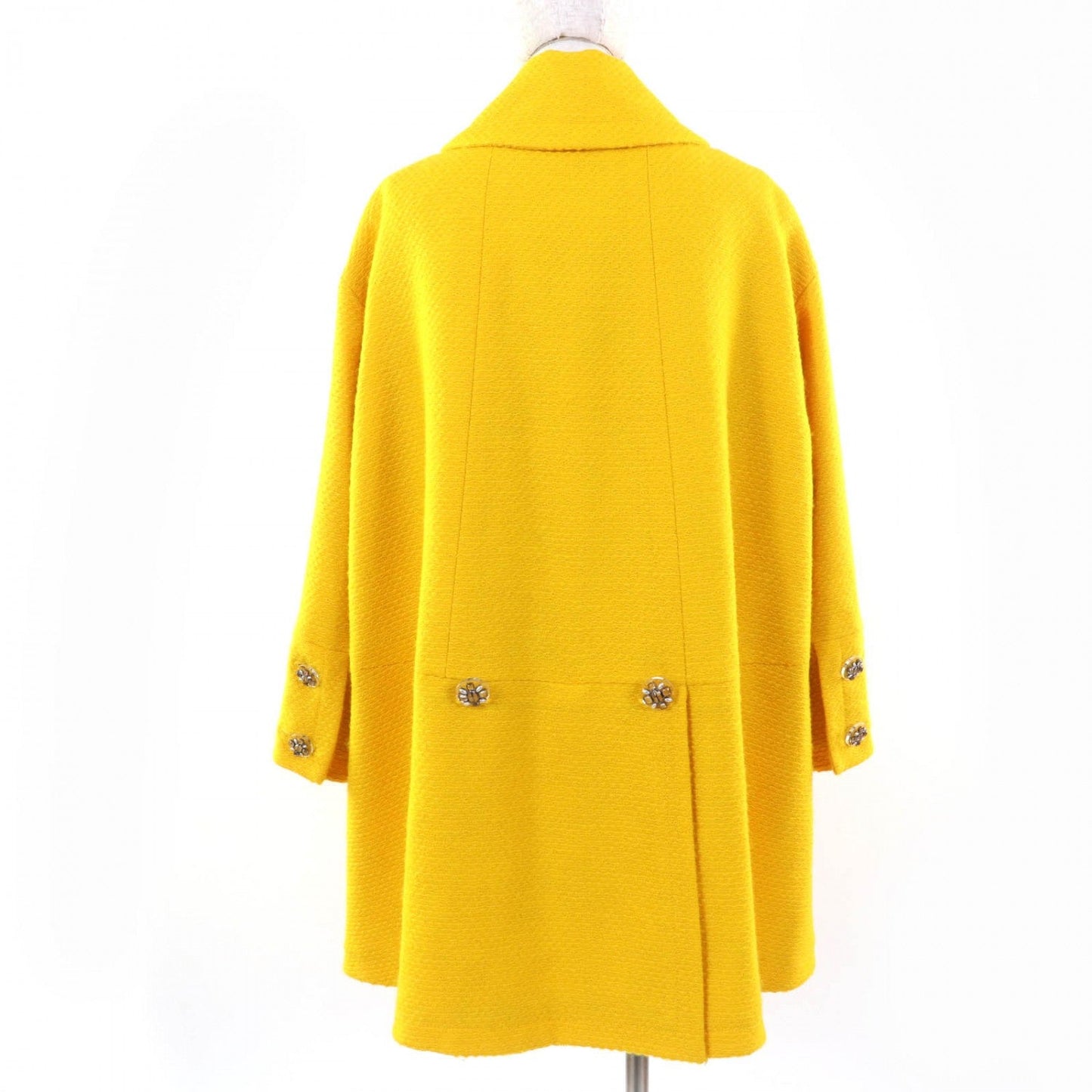 CHANEL coat P50353W05578 wool yellow 38
