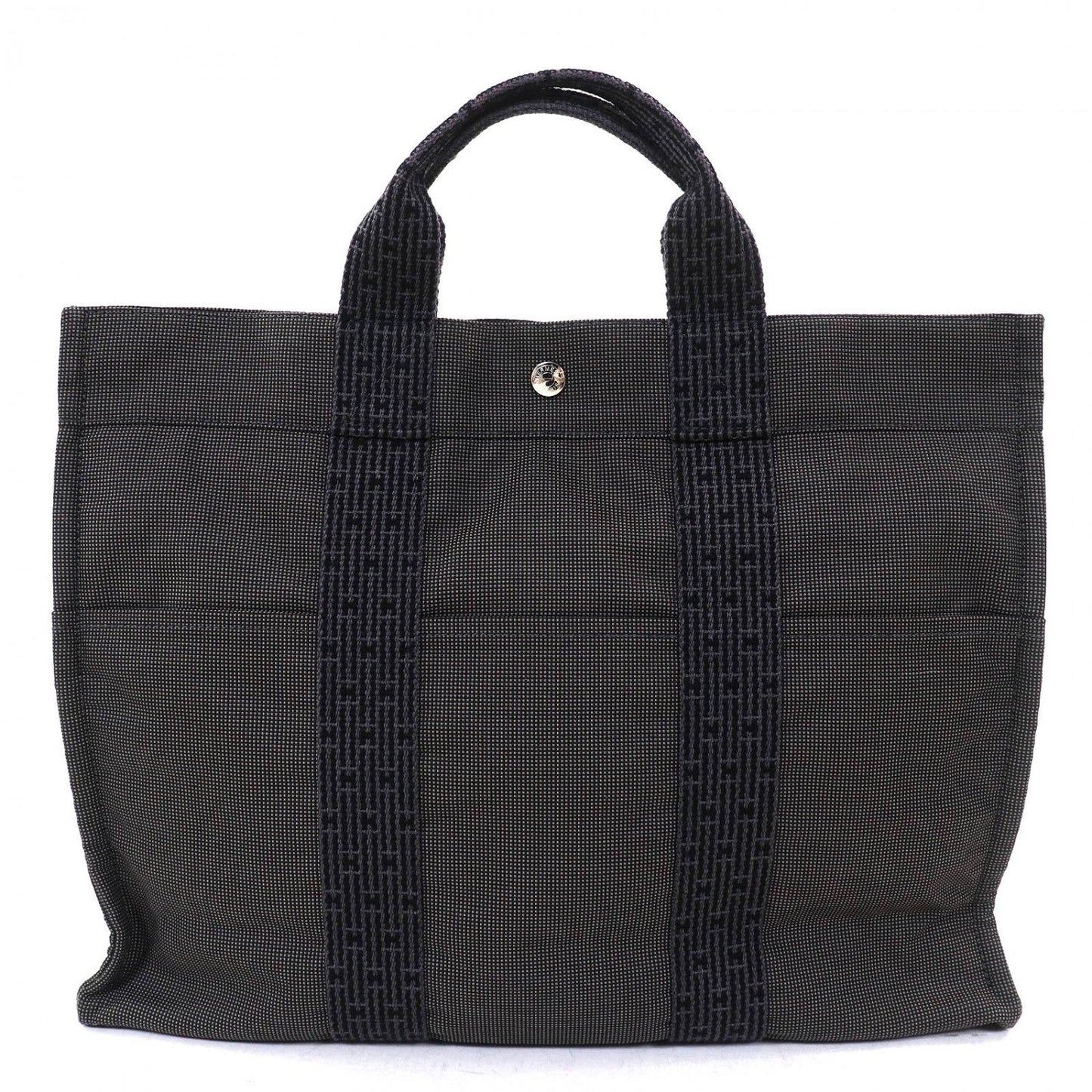 HERMES Tote Bag polyester Gray type Her Line MM