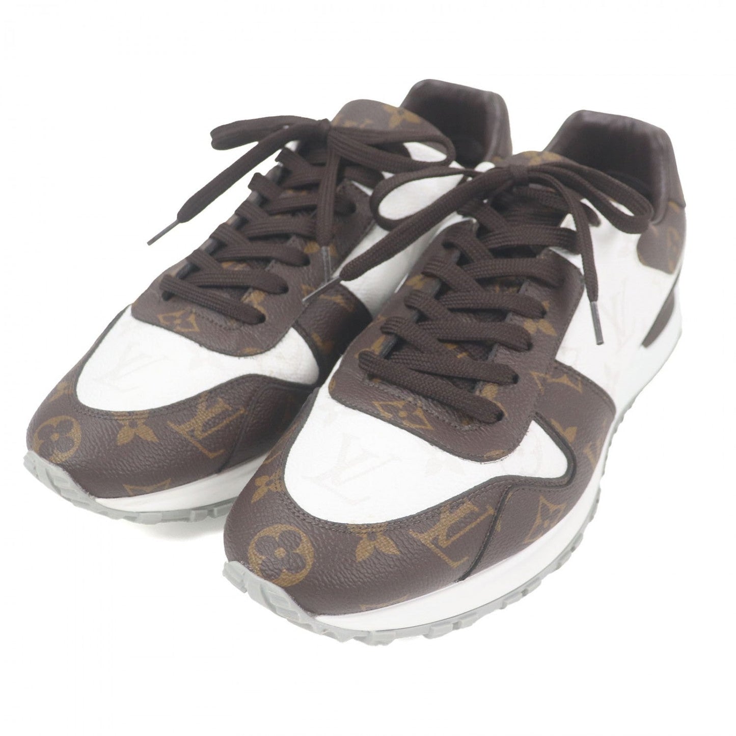 LOUIS VUITTON Low cut sneakers leather White brown LV Runaway Line 8