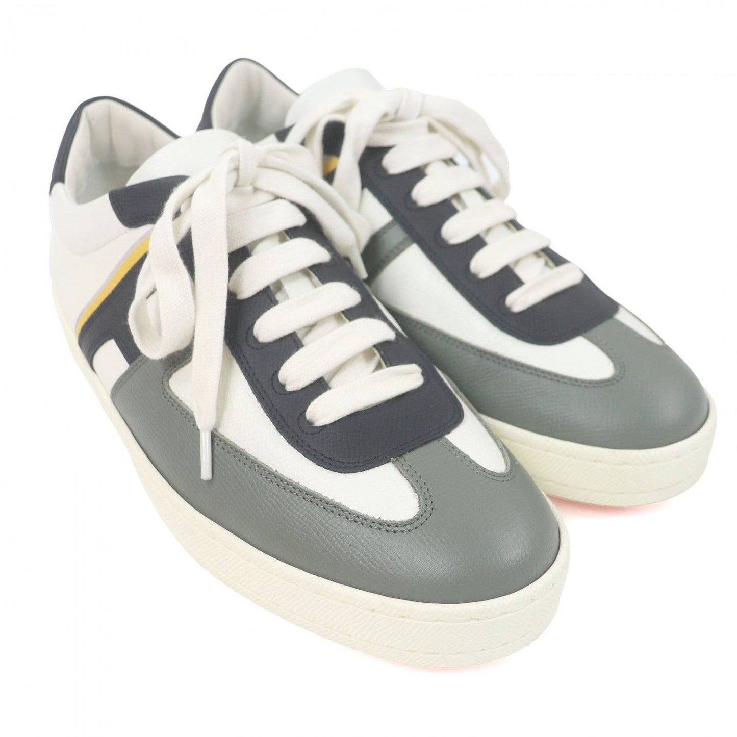 HERMES sneakers leather White type Multicolor boomerang 41