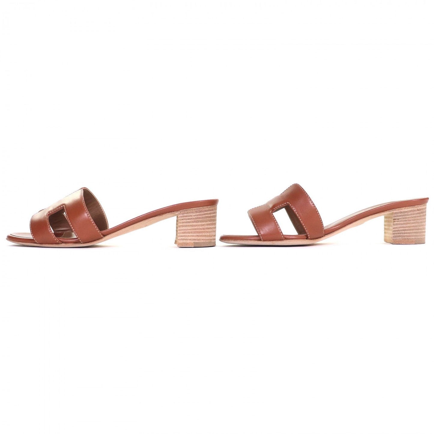 HERMES Mule 071002Z leather Brown Oasis 35