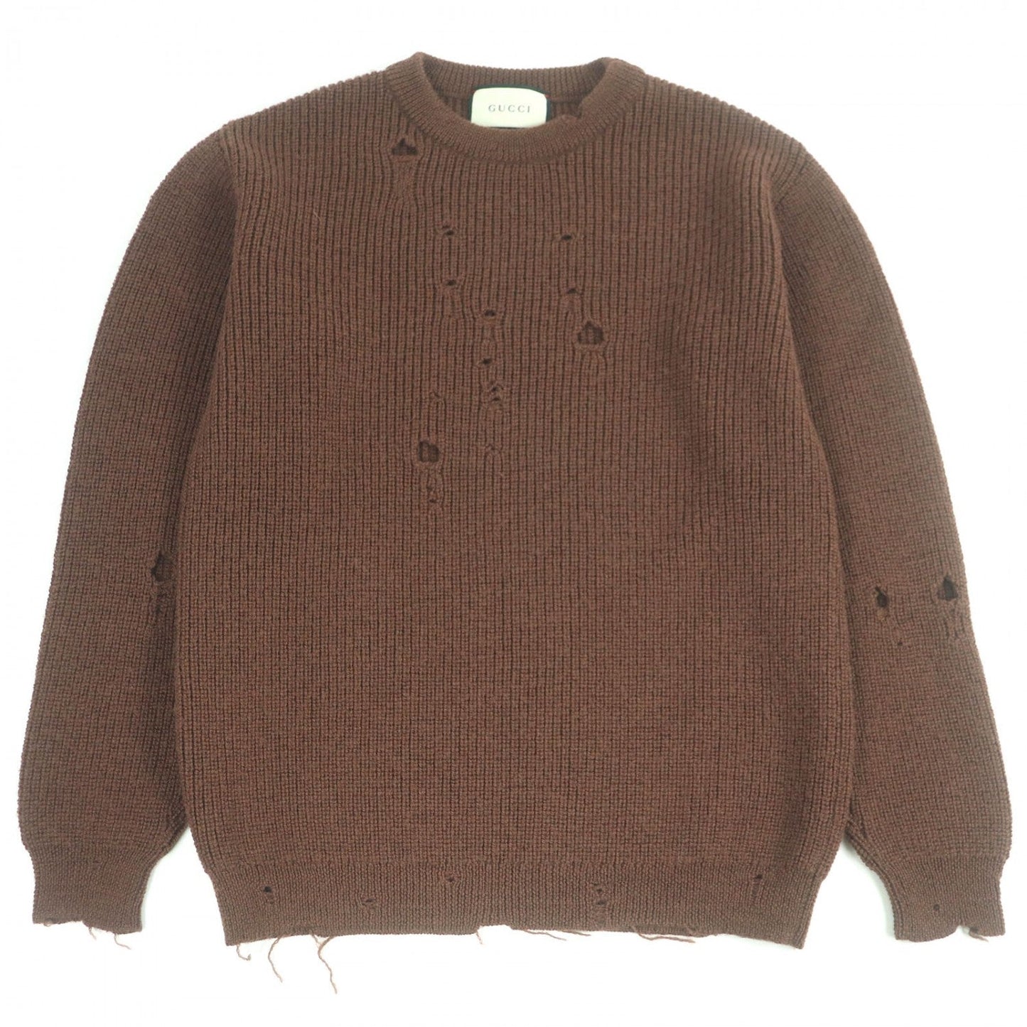 GUCCI sweater 634575 wool Brown XS