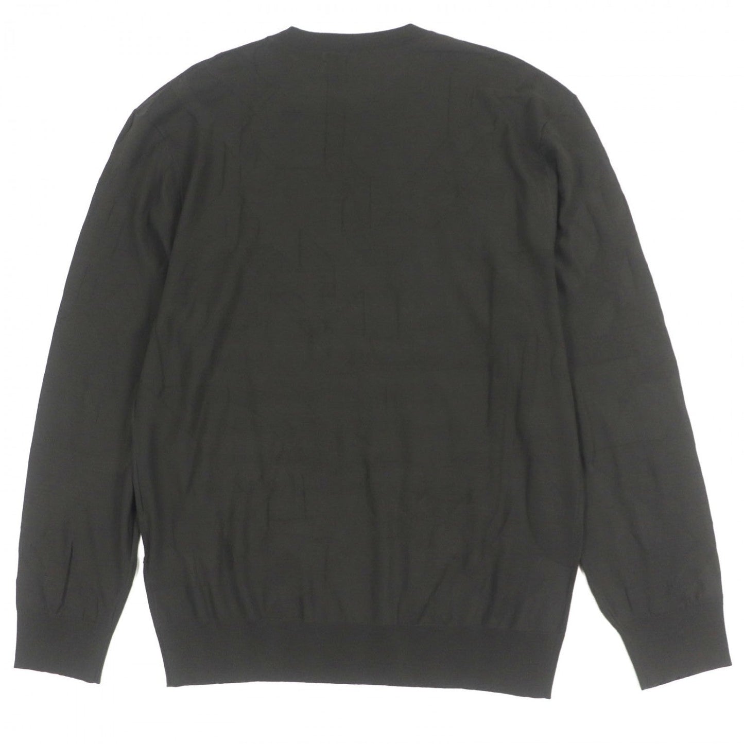 HERMES sweater wool Dark brown S
