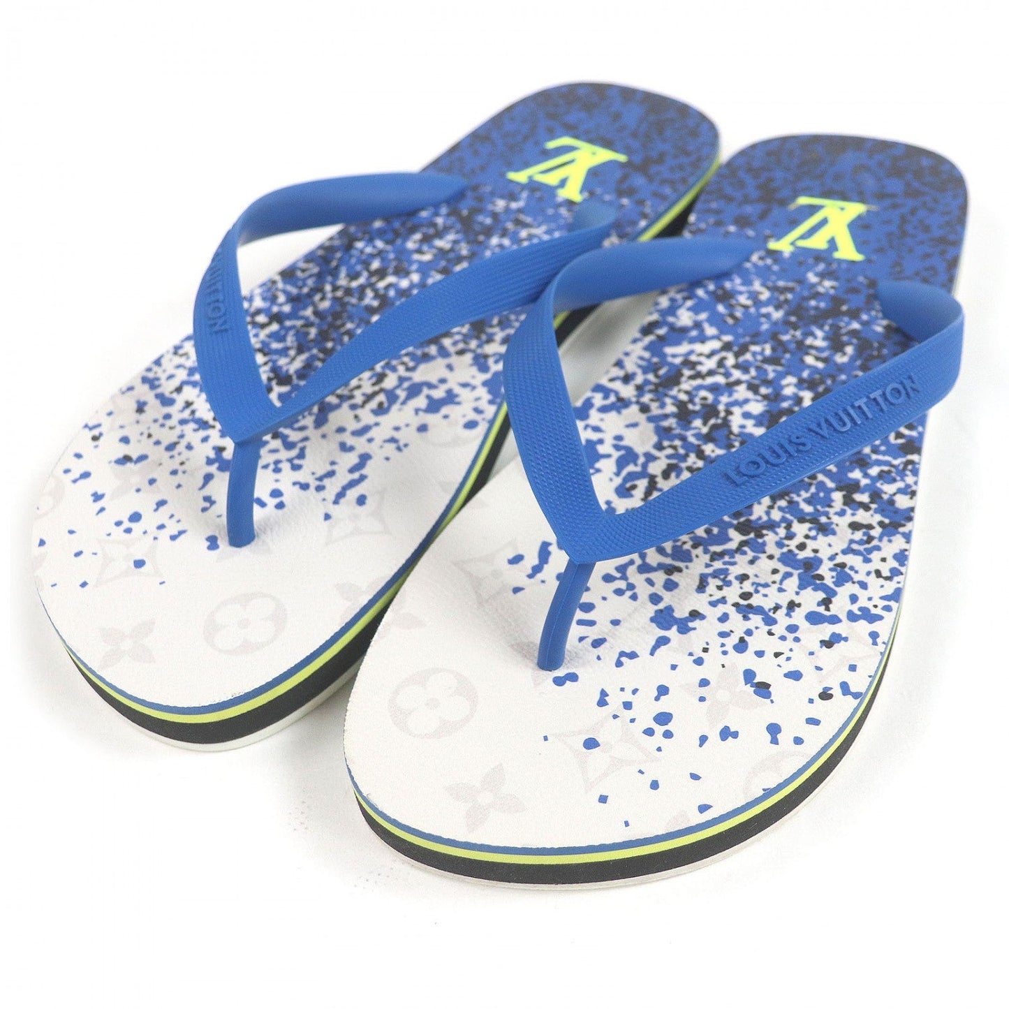 LOUIS VUITTON Beach sandal rubber blue Molitor line 8