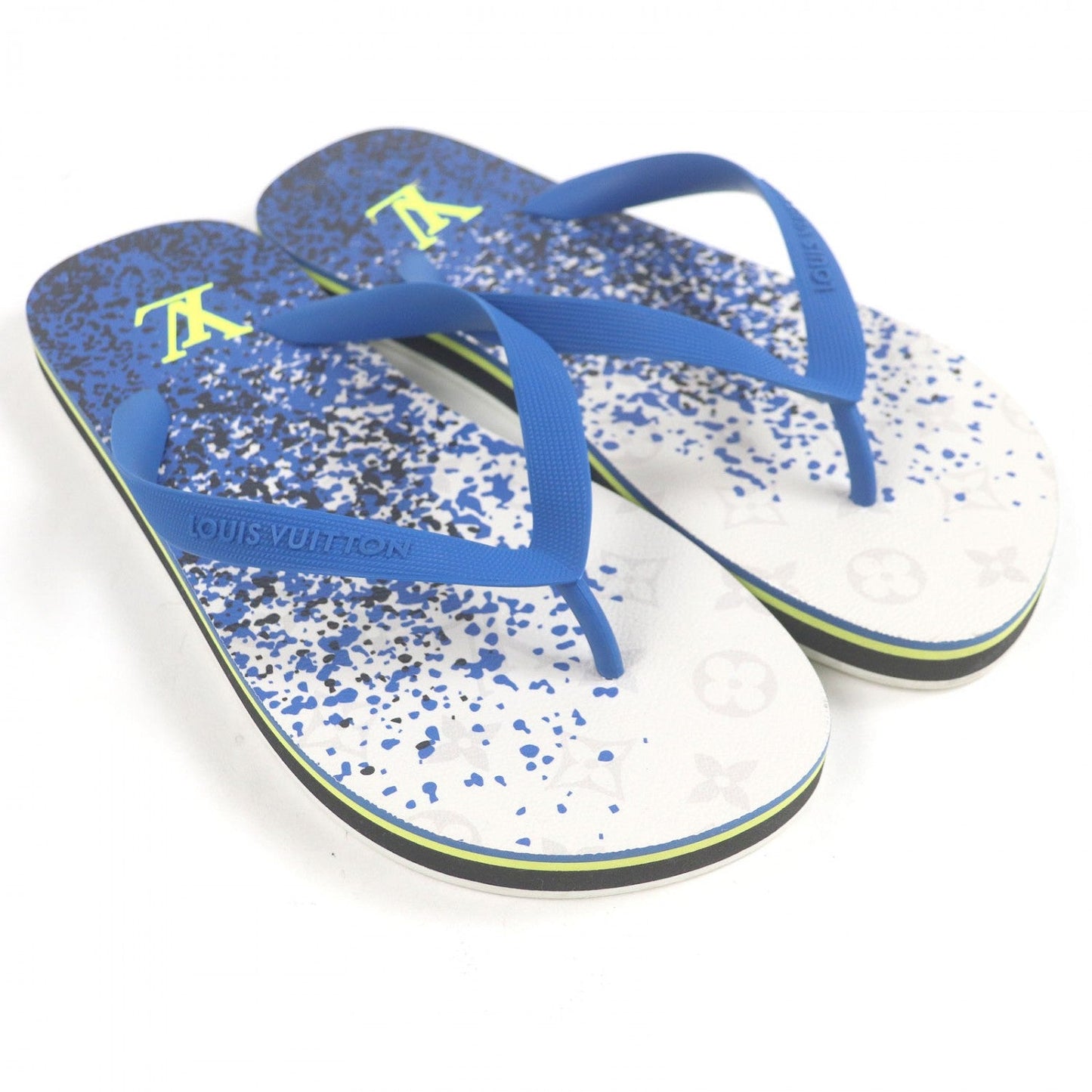 LOUIS VUITTON Beach sandal rubber blue Molitor line 8
