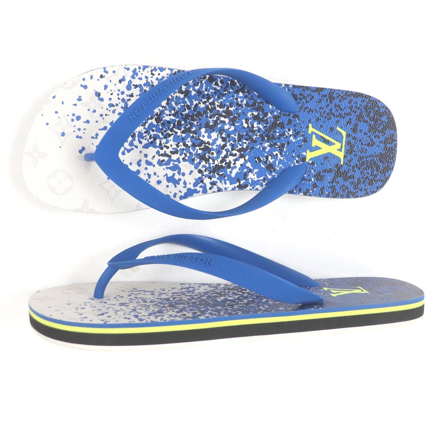 LOUIS VUITTON Beach sandal rubber blue Molitor line 8