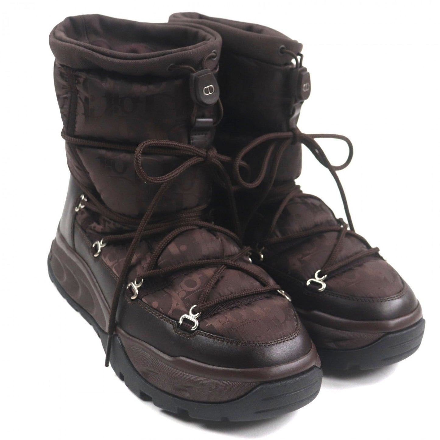 Dior HOMME boots Nylon Dark brown Oblique Dior Snow 40