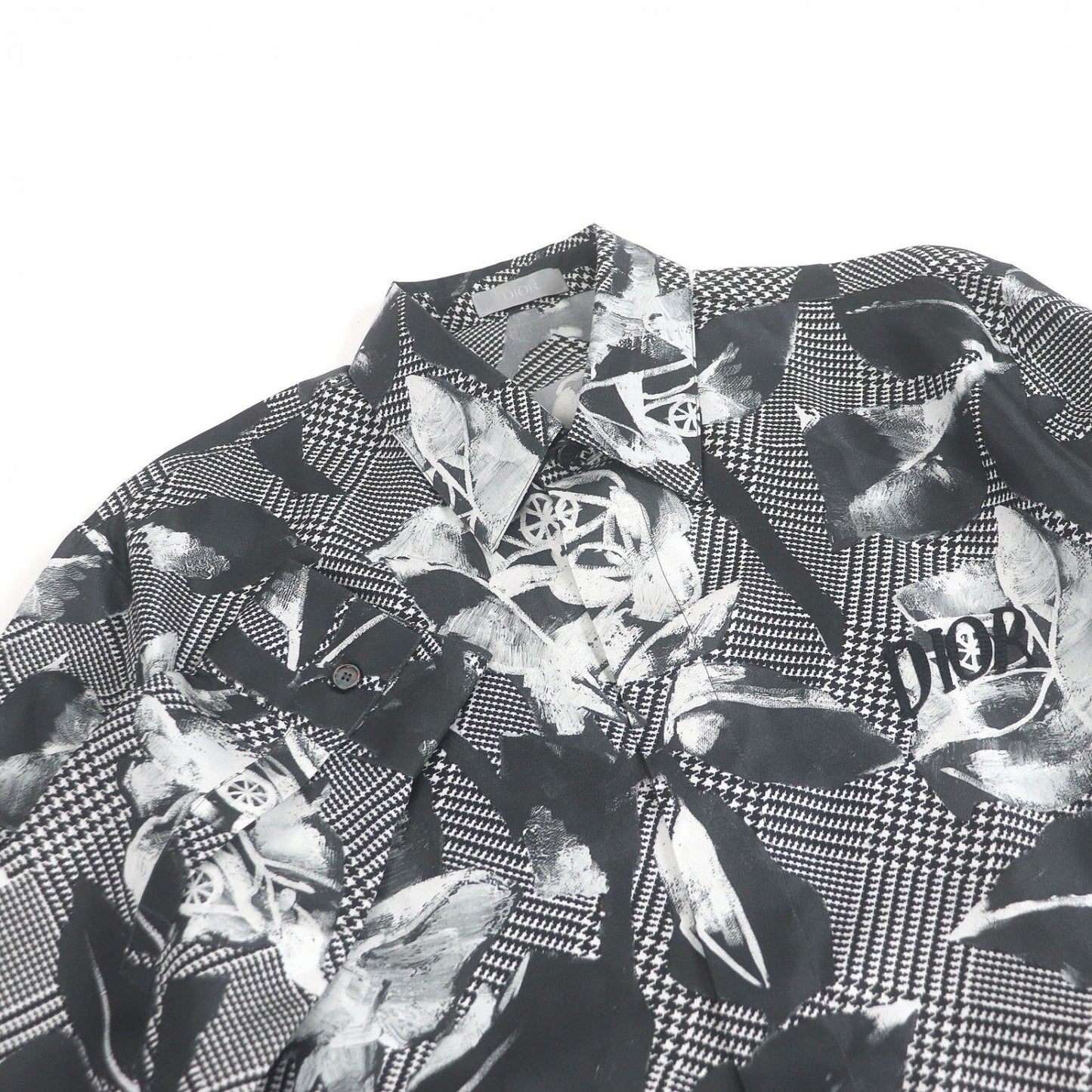 Dior HOMME Long sleeve shirt 013C501E4796 silk black 39