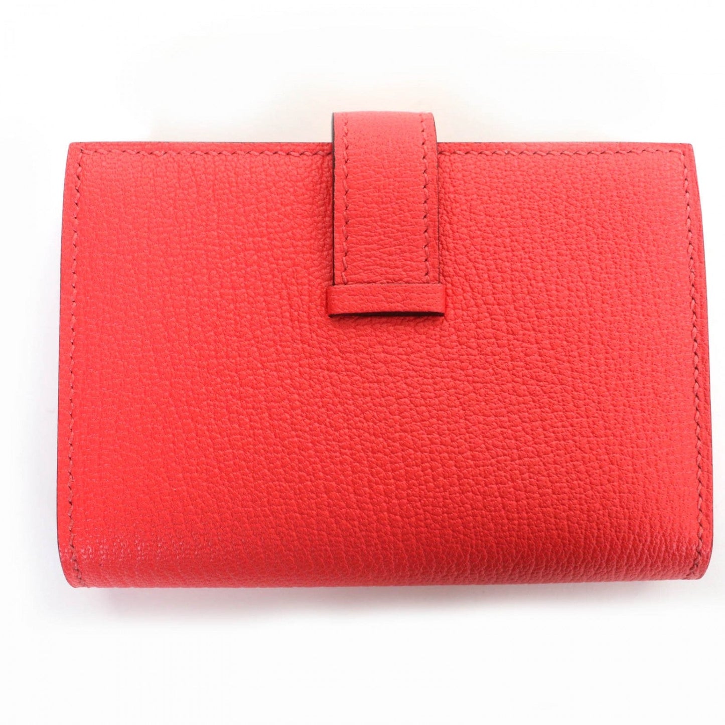 HERMES Bifold Wallet Shave Rose texas Bearn Mini