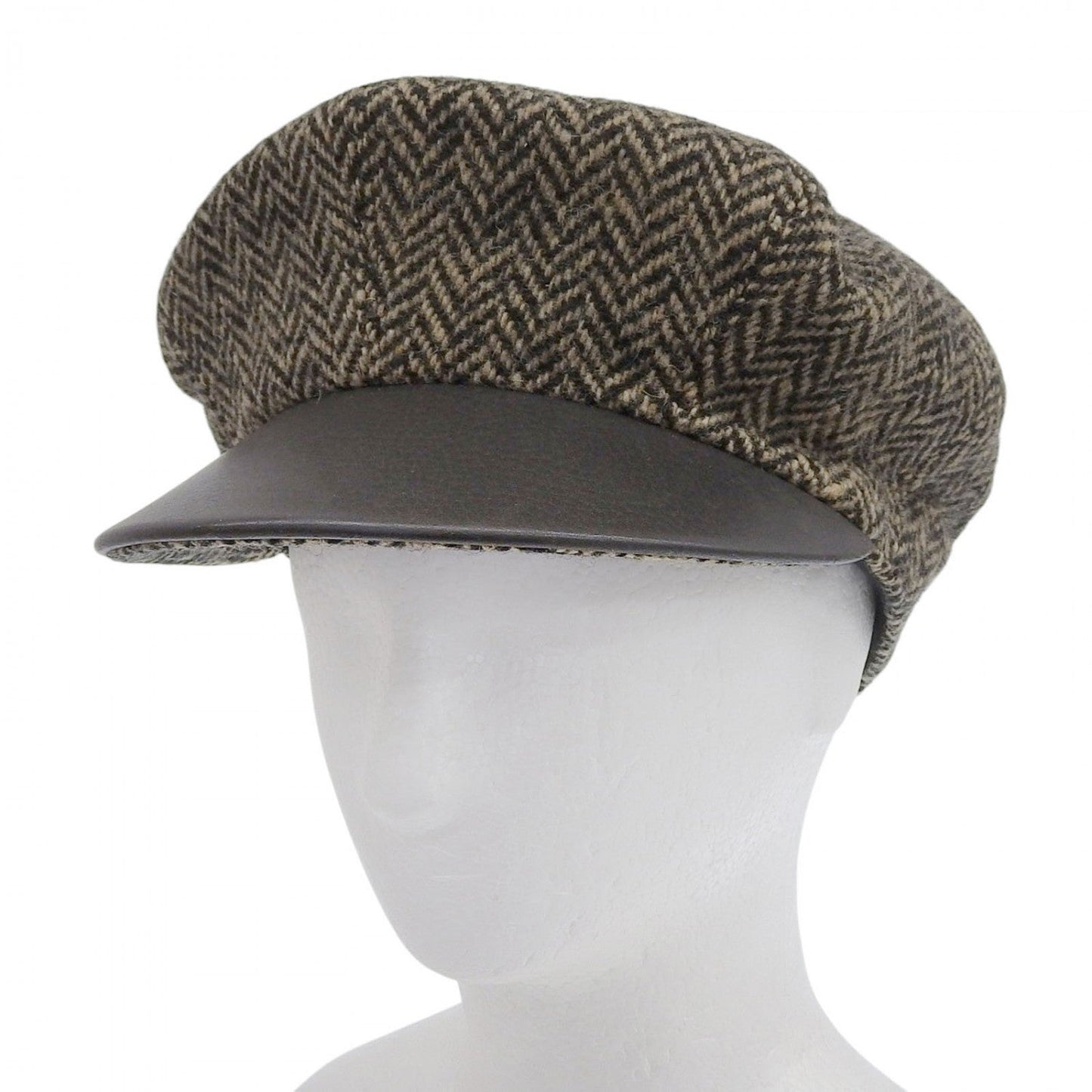 HERMES Casquette wool Brown 56