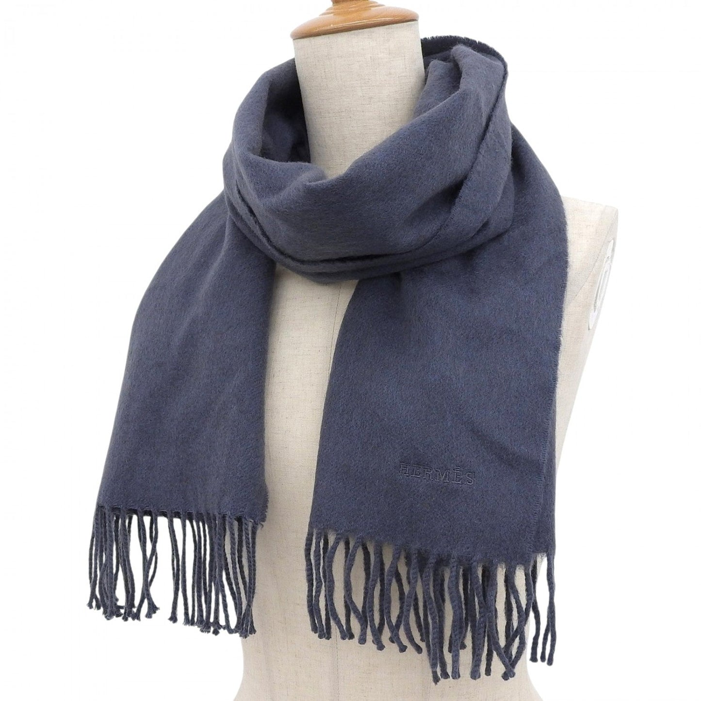 HERMES Scarf cashmere gray